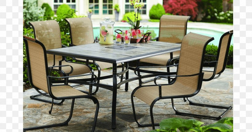 Table Garden Furniture Dining Room Patio, PNG, 1200x628px, Table, Backyard, Chair, Cushion, Dining Room Download Free