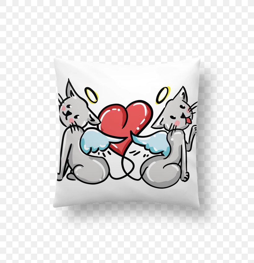 Cat Cushion Throw Pillows Textile, PNG, 690x850px, Cat, Animated Cartoon, Cat Like Mammal, Cushion, Material Download Free