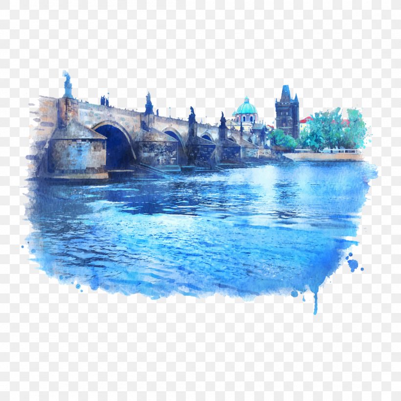 Charles Bridge Stock Illustration Illustration, PNG, 1100x1100px, Charles Bridge, Aqua, Czech Republic, Poster, Prague Download Free