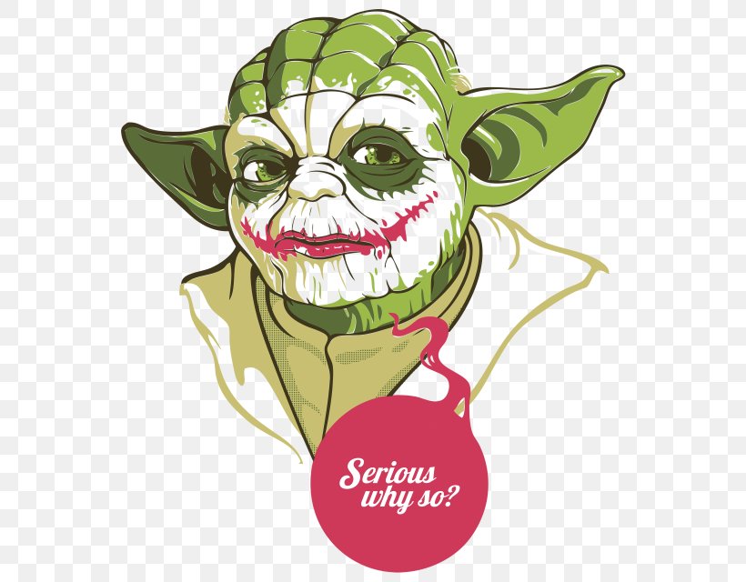 Yoda Joker Luke Skywalker T-shirt Anakin Skywalker, PNG, 640x640px, Yoda, Anakin Skywalker, Cartoon, Character, Dark Knight Download Free