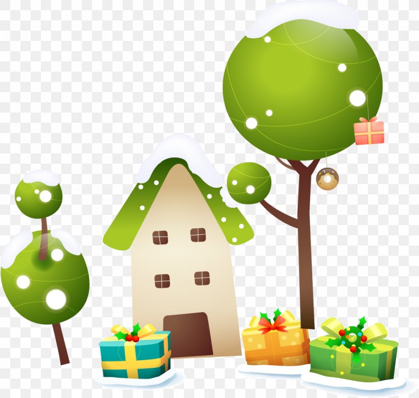 House Winter Gift, PNG, 985x935px, House, Christmas, Designer, Gift, Gratis Download Free