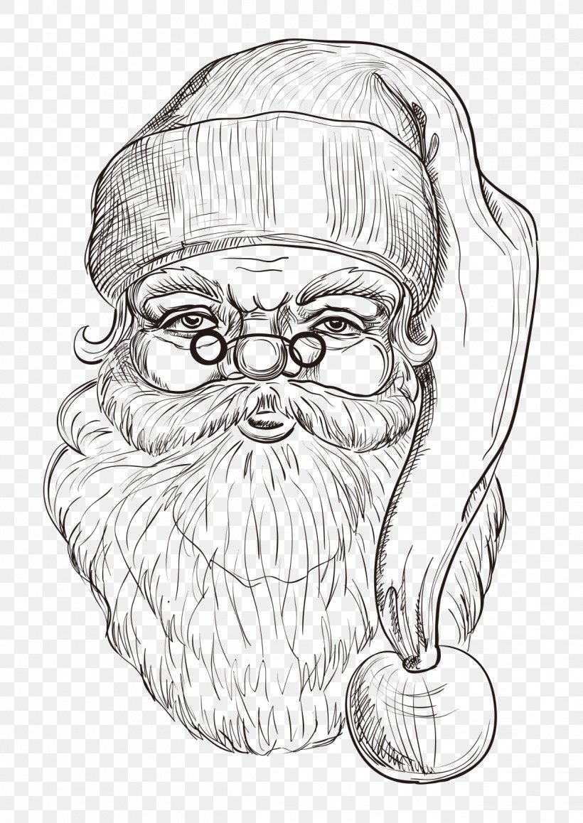 Santa Claus Drawing Christmas, PNG, 1242x1754px, Watercolor, Cartoon, Flower, Frame, Heart Download Free