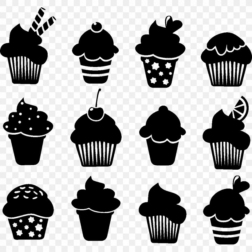 Cupcakes And Muffins Cupcakes And Muffins Cupcakes & Muffins, PNG, 1200x1200px, Muffin, Black And White, Brand, Cake, Candy Download Free