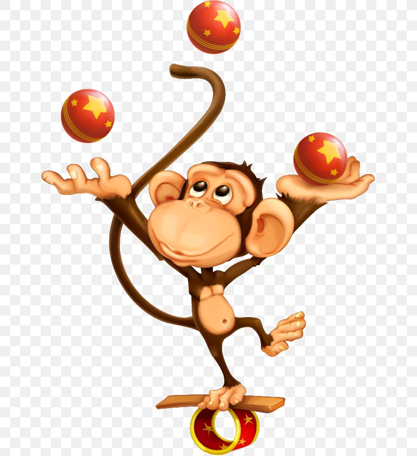 Juggling Circus Monkey Royalty-free, PNG, 657x896px, Juggling, Cartoon, Circus, Food, Happiness Download Free