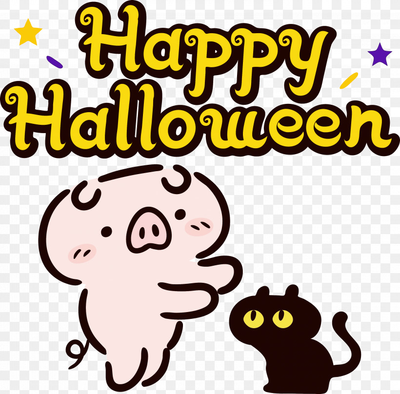 Happy Halloween, PNG, 3000x2958px, Happy Halloween, Behavior, Biology, Cartoon, Geometry Download Free