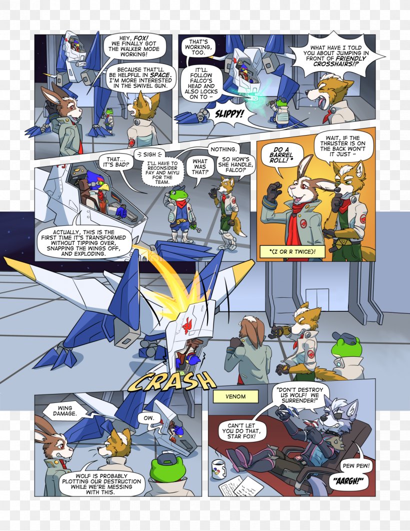 Star Fox Zero Star Fox Adventures Lylat Wars Star Fox: Assault, PNG, 1224x1584px, Star Fox Zero, Arwing, Cartoon, Comic Book, Comics Download Free