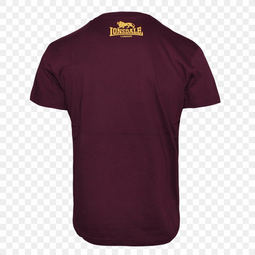 T-shirt Logo Sleeve Maroon Font, PNG, 1000x1000px, Tshirt, Active Shirt, Brand, Logo, Lonsdale Download Free
