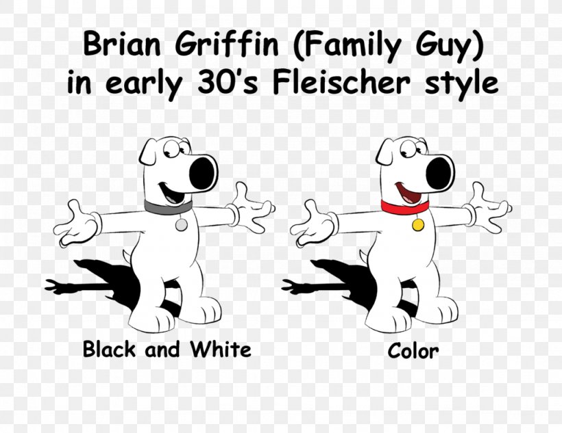 Brian Griffin Canidae Peter Griffin Fleischer Studios Animated Cartoon, PNG, 1024x791px, Watercolor, Cartoon, Flower, Frame, Heart Download Free