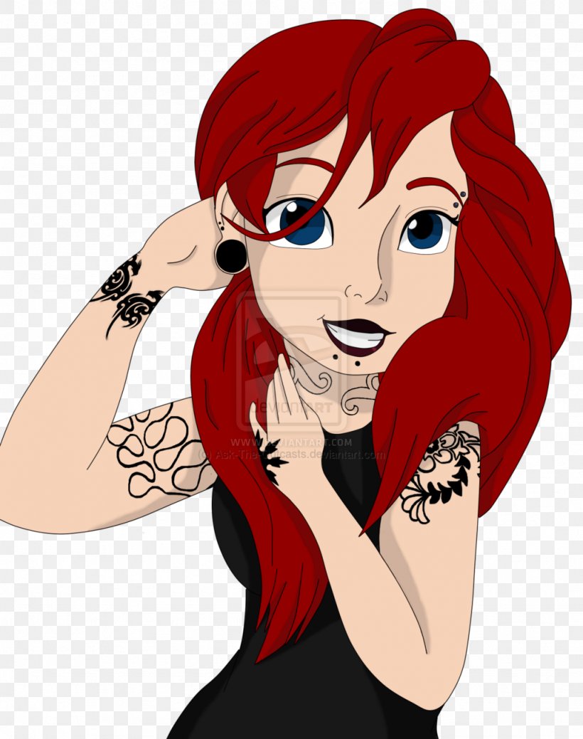Ariel The Prince Belle Punk Rock Drawing, PNG, 1024x1298px, Watercolor, Cartoon, Flower, Frame, Heart Download Free