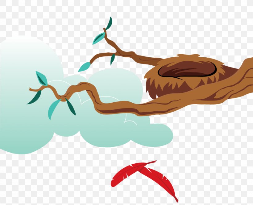 Bird Tree Clip Art, PNG, 960x779px, Bird, Animated Film, Bird Nest, Branch, Cartoon Download Free