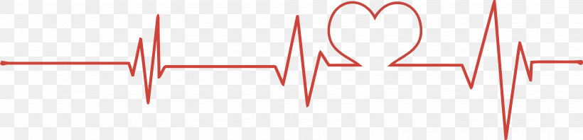 Electrocardiogram Heart Shape - ECG Heart, PNG, 6001x1454px, Red, Heart, Line, Logo, Pink Download Free