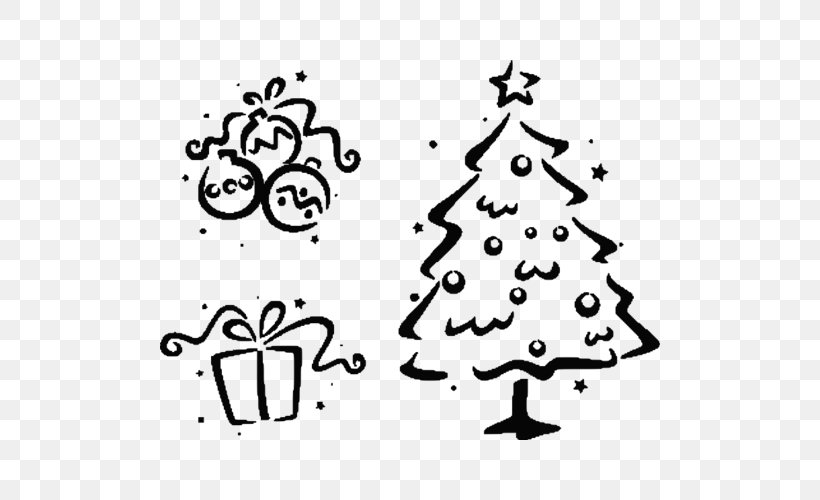 Christmas Stock Photography Drawing, PNG, 500x500px, Christmas, Area, Art, Black And White, Branch Download Free