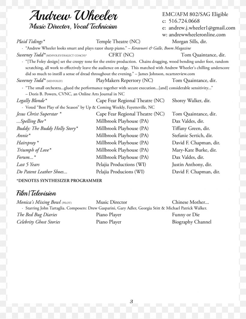 Film Resume Template Download from img.favpng.com