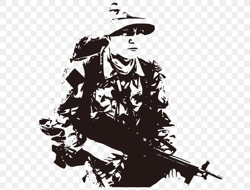 Wall Decal Army Soldier Military, PNG, 673x624px, Wall Decal, Army, Army Men, Art, Black And White Download Free