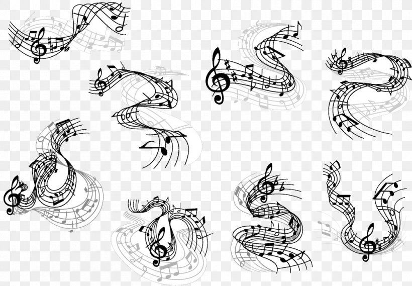 Musical Note Clef Clave De Sol Illustration, PNG, 1000x695px, Watercolor, Cartoon, Flower, Frame, Heart Download Free