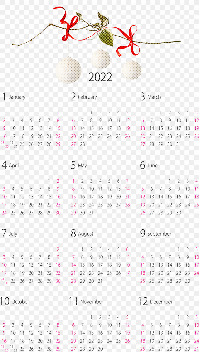 2022 Yearly Calendar Printable 2022 Yearly Calendar, PNG, 1695x3000px, Calendar System, Meter Download Free
