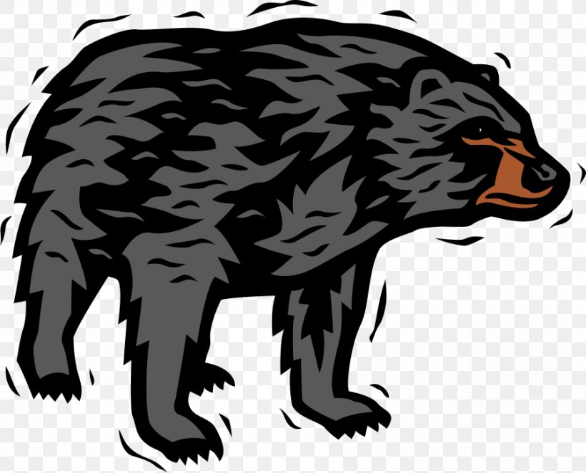 American Black Bear Polar Bear Brown Bear Clip Art, PNG, 900x728px, American Black Bear, Animated Film, Bear, Bear Attack, Brown Bear Download Free