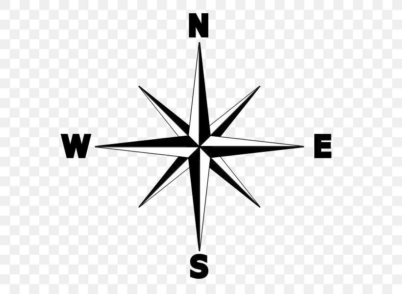 Compass Rose Clip Art, PNG, 600x600px, Compass Rose, Black And White, Compas, Compass, Diagram Download Free