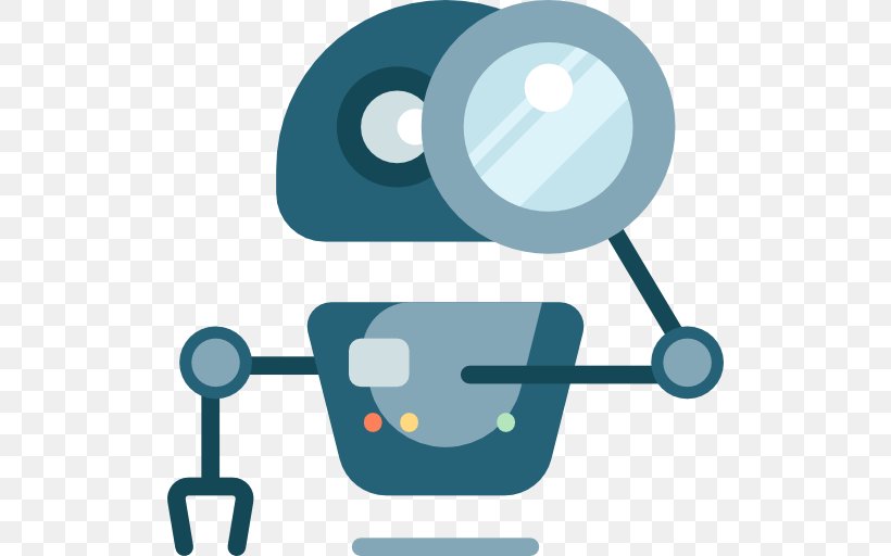 Robotics Chatbot Magnifying Glass, PNG, 512x512px, Robot, Autonomous Robot, Blue, Building, Chatbot Download Free