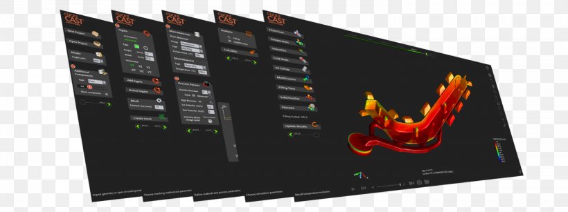 Simulation Click2Cast Simcenter FEATool Finite Element Method, PNG, 1476x554px, Simulation, Brand, Computeraided Design, Die Casting, Display Device Download Free