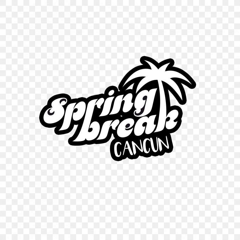 Spring Break Colgate University Student Cancún, PNG, 3333x3333px, Spring Break, Black And White, Brand, Colgate University, Fort Lauderdale Download Free