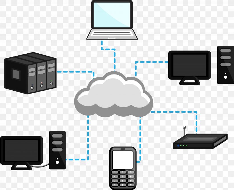 Computer Network Internet Of Things Clip Art, PNG, 6370x5181px, Computer Network, Cloud Computing, Cloud Storage, Communication Device, Computer Download Free
