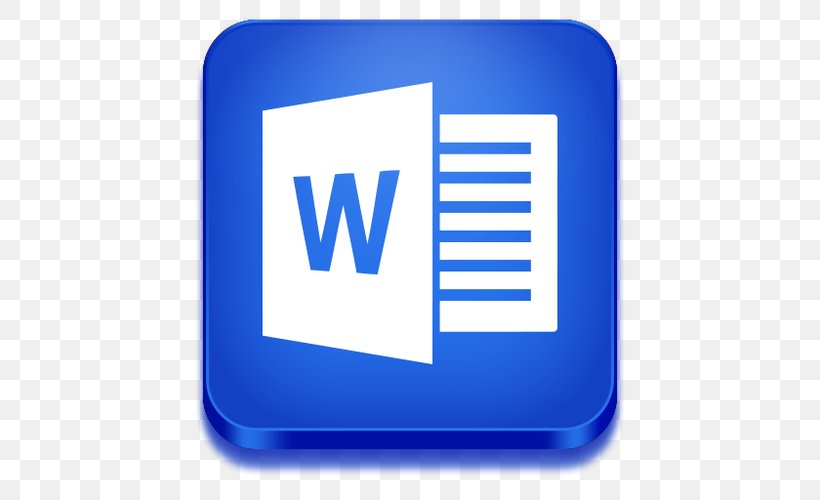 Microsoft Word Microsoft Office 2013, PNG, 500x500px, Microsoft Word, Area, Blue, Brand, Communication Download Free