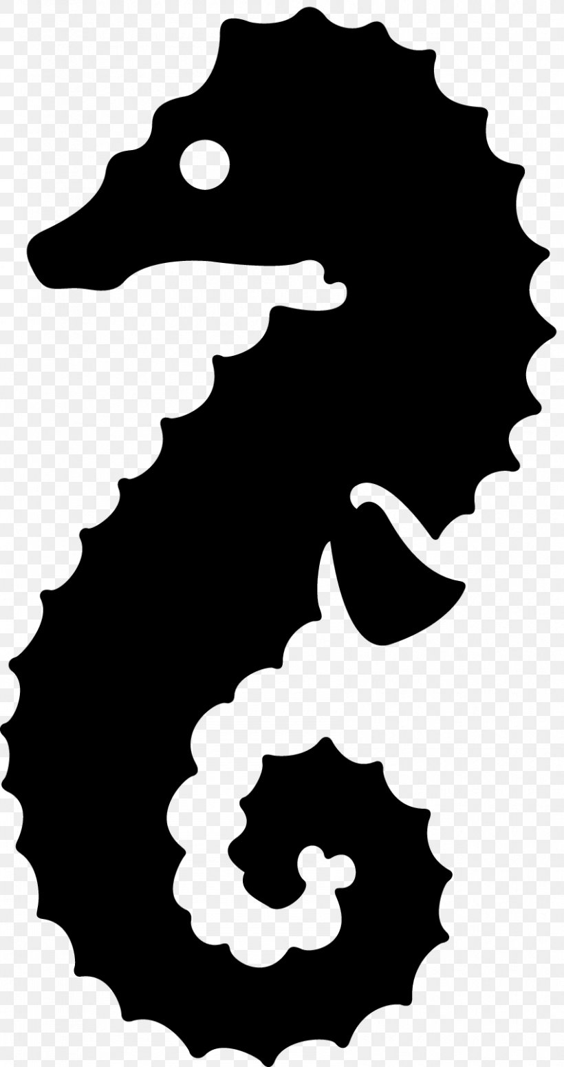 Seahorse Silhouette Clip Art, PNG, 850x1607px, Seahorse, Animal, Art, Black, Black And White Download Free