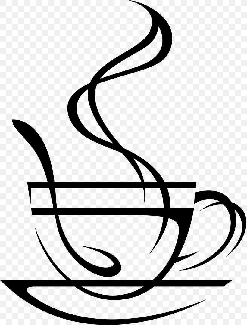 Coffee Cup Cafe Starbucks Clip Art, PNG, 817x1080px, Coffee, Art, Artwork, Black, Black And White Download Free