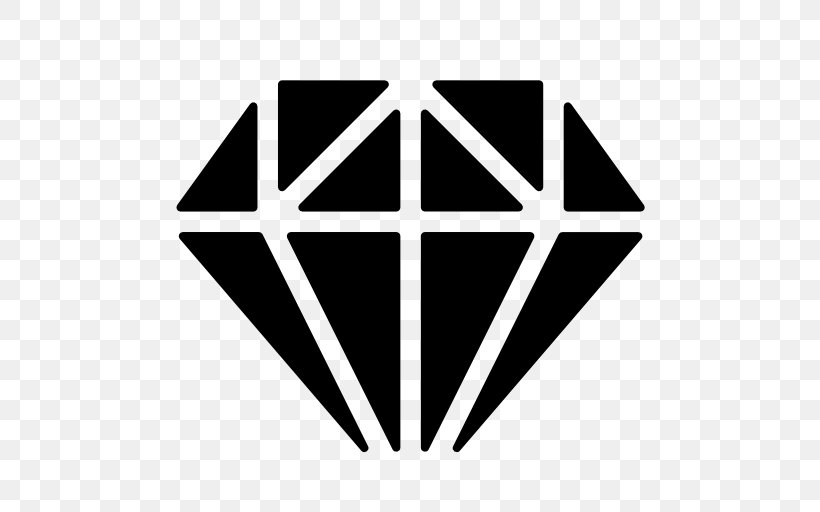Diamond Symbol, PNG, 512x512px, Diamond, Black, Black And White, Brand, Brilliant Download Free