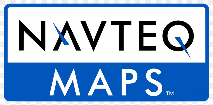 Navteq Logo GPS Navigation Systems Map Mazda, PNG, 6000x2953px, Navteq, Area, Banner, Blue, Brand Download Free