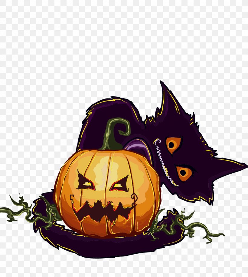 Halloween Jack-o'-lantern Pumpkin Clip Art, PNG, 1019x1136px, Halloween, Calabaza, Cat, Cucurbita, Decorative Arts Download Free