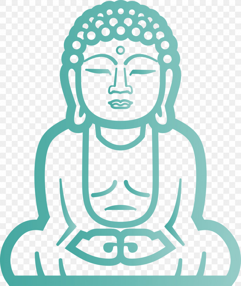 Buddha, PNG, 2525x3000px, Buddha, Green, Head, Line Art, Meditation Download Free