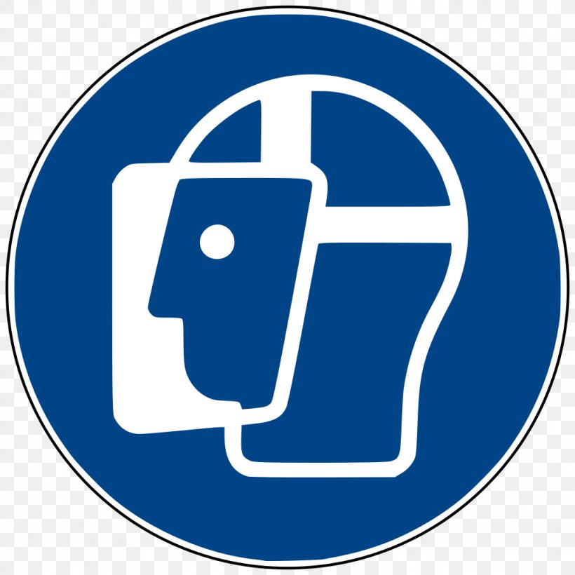 Face Shield Personal Protective Equipment Occupational Safety And Health Sign, PNG, 1024x1024px, Face Shield, Area, Blue, Brand, Coshh Download Free