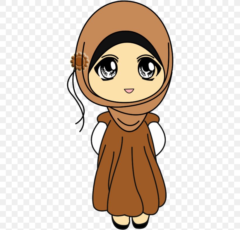 Muslim Islam Hijab Alhamdulillah Allah, PNG, 380x785px, Watercolor, Cartoon, Flower, Frame, Heart Download Free