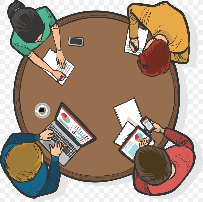 Round Table Teamwork Vecteur Clip Art, PNG, 2982x2964px, Table, Communication, Human Behavior, Labor, Meeting Download Free