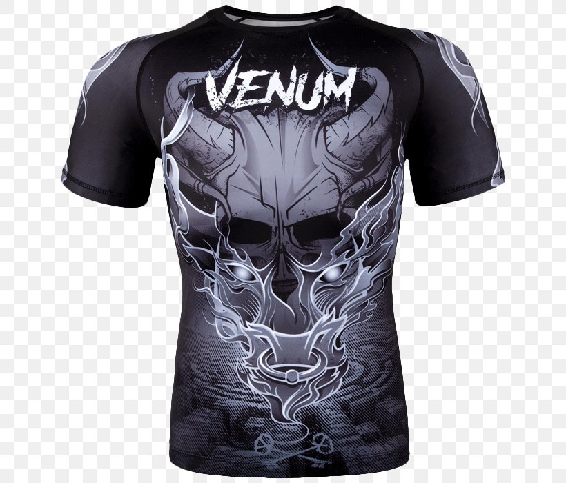 Venum Rash Guard Mixed Martial Arts Clothing, PNG, 700x700px, Venum, Active Shirt, Black, Boxing, Brand Download Free