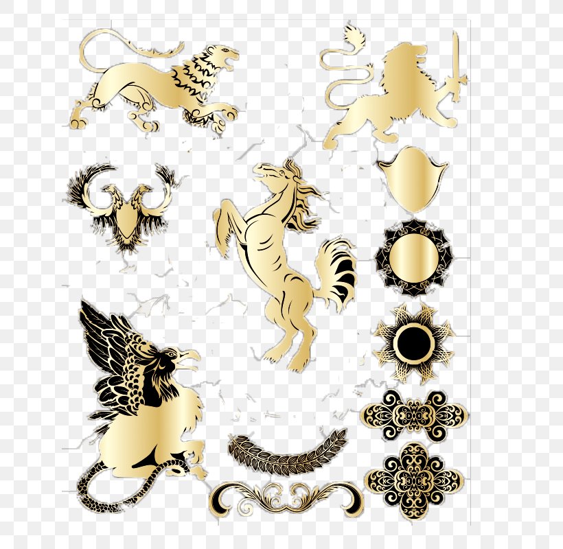 Lion Griffin Illustration, PNG, 800x800px, Lion, Body Jewelry, Gold, Griffin, Illustration Download Free