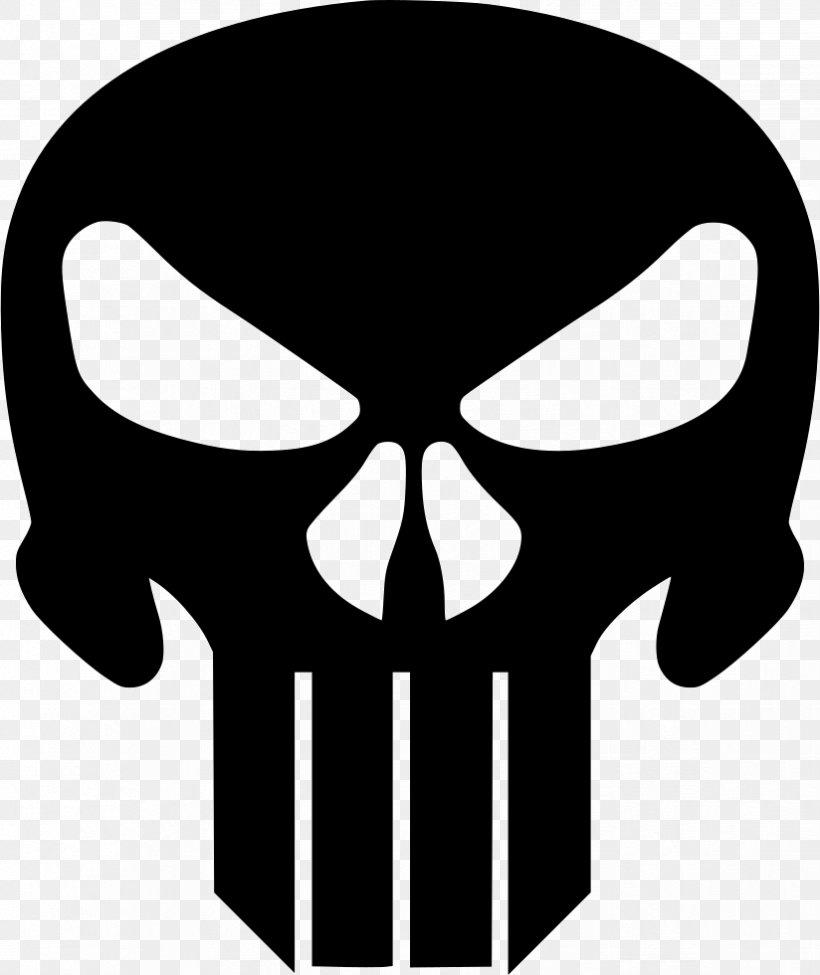 Punisher Logo Clip Art, PNG, 824x980px, Punisher, Art, Black And White, Bone, Cdr Download Free