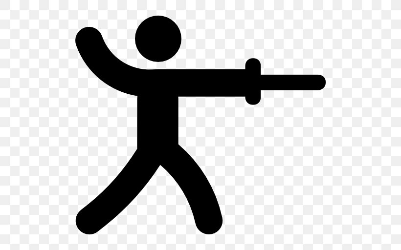 Olympic Games Fencing Sport Sword Stick Figure, PNG, 512x512px, Olympic Games, Artwork, Black And White, Fencing, Foil Download Free