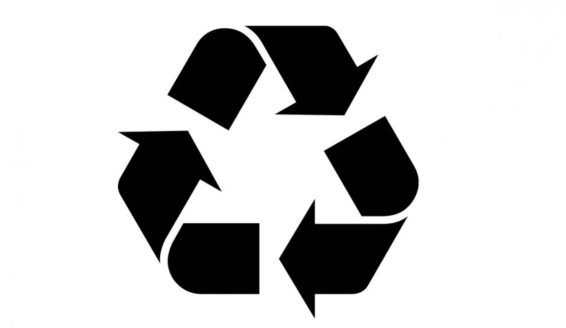 Recycling Symbol Logo Recycling Bin, PNG, 1180x686px, Recycling Symbol, Black And White, Brand, Logo, Monochrome Download Free