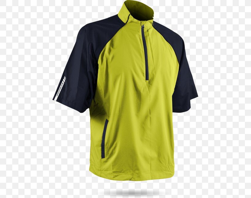 T-shirt Sports Fan Jersey Sleeve Sweater Jacket, PNG, 477x650px, Tshirt, Active Shirt, Golf, Green, Jacket Download Free