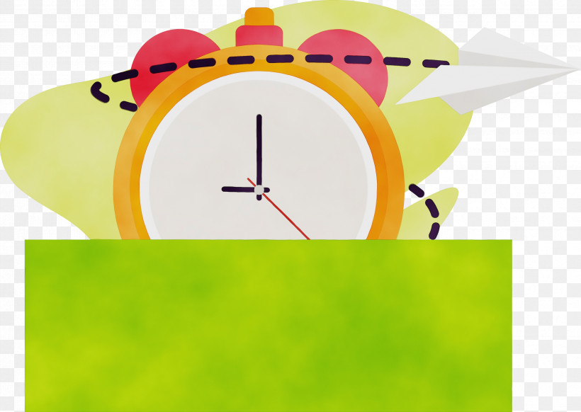 Angle Line Yellow Clock Font, PNG, 3351x2382px, Back To School, Angle, Clock, Computer, Line Download Free
