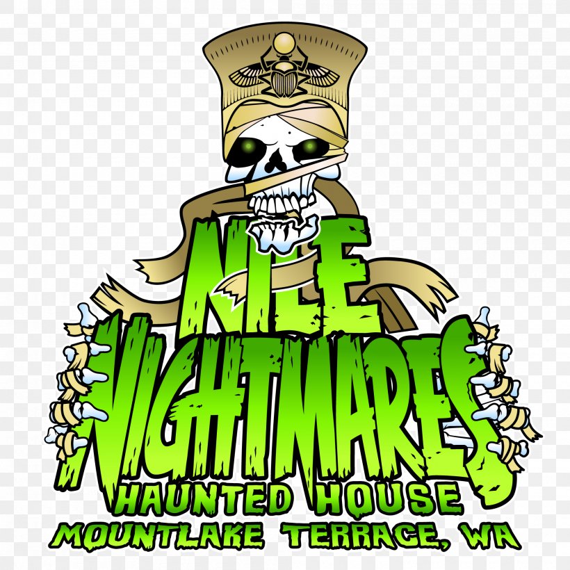 Nile Nightmares Haunted House Logo Southeast Frontage Road 0 Brand, PNG, 2000x2000px, Logo, Artwork, Brand, House, Mount Pleasant Download Free