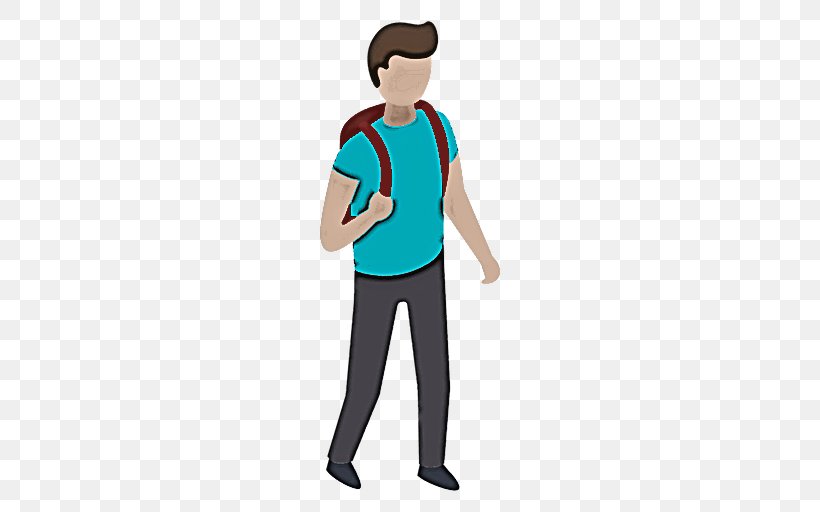 Standing Cartoon Turquoise Arm Shoulder, PNG, 512x512px, Standing, Animation, Arm, Cartoon, Gesture Download Free