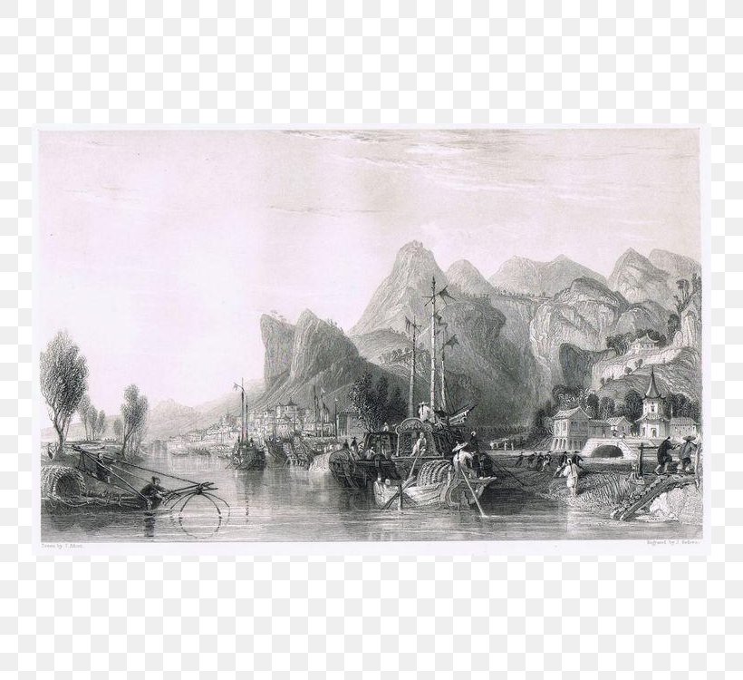 Watercolor Painting Hangzhou Bay Landscape Art, PNG, 750x750px, Painting, Art, Black And White, China, Engraving Download Free