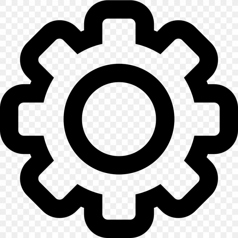 Clip Art, PNG, 980x981px, Gear, Area, Black And White, Symbol Download Free