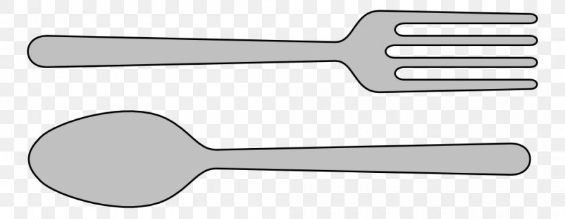 Fork Spoon Clip Art, PNG, 1000x389px, Fork, Black And White, Cutlery, Drawing, Finger Download Free