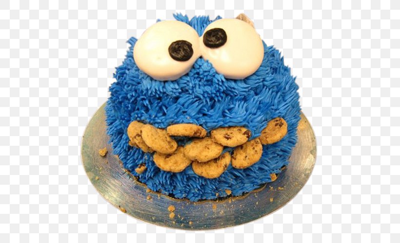 Happy Birthday, Cookie Monster Buttercream Frosting & Icing Elmo, PNG, 500x500px, Cookie Monster, Birthday, Birthday Cake, Biscuit, Biscuits Download Free