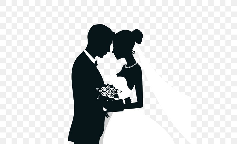 Wedding Invitation Bridegroom Silhouette, PNG, 500x500px, Wedding Invitation, Black And White, Boyfriend, Bride, Bridegroom Download Free